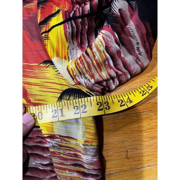 Aremar Hawaiian Shirt Mens Large Dominicana Republic Sunset Palm Trees Vintage - Picture 6 of 6